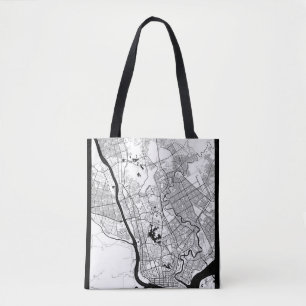 Bolsa Tote Mapa de Yangon Myanmar