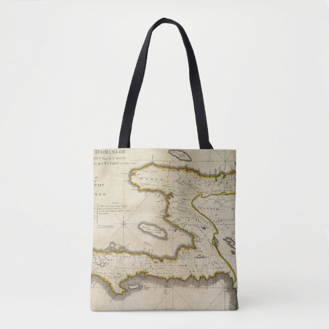 Bolsa Tote Mapa do atlas de Haiti (Frente)