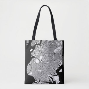 Bolsa Tote Mapa do Brooklyn Nova York
