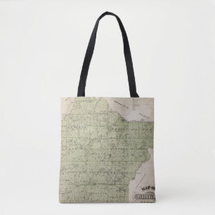 Bolsa Tote Mapa do Condado de Wright, Minnesota
