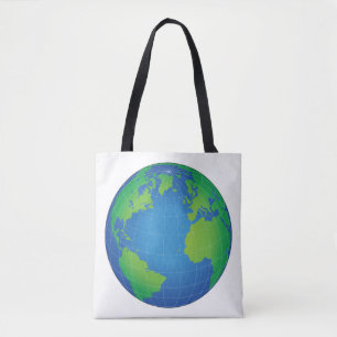 Bolsa Tote Mapa do Globo Mundial