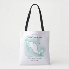 Bolsa Tote Mapa do México | Cabo | Boas-vindas ao Casamento d