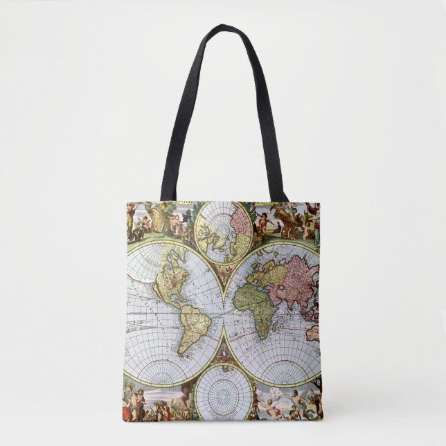 Bolsa Tote Mapa do mundo (Frente)