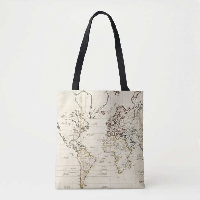 Bolsa Tote Mapa do mundo (Frente)