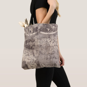 Bolsa Tote Mapa do mundo 1507