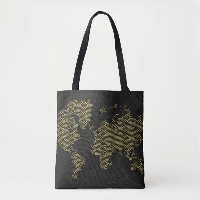 Bolsa Tote Mapa do mundo de Digitas (Frente)