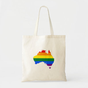 Bolsa Tote Mapa do orgulho do arco-íris de LGBT de Austráli