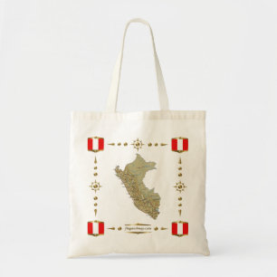 Bolsa Tote Mapa do Peru + Saco de Sinalizadores