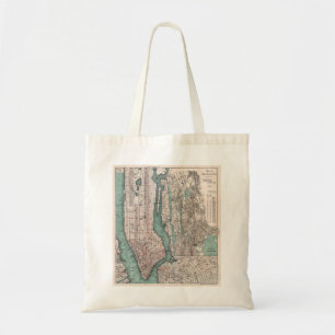 Bolsa Tote Mapa do vintage de New York (1897)