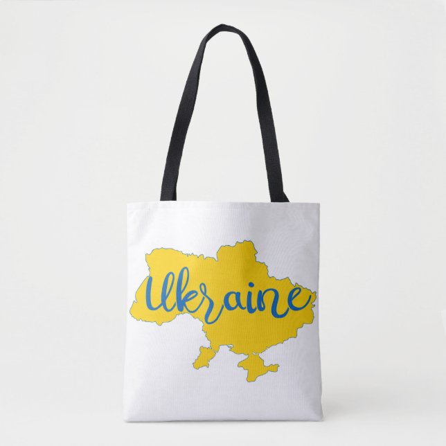 Bolsa Tote Mapa e cartazes ucranianos (Frente)