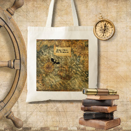 Bolsa Tote Mapa Fantasia Aqui Existem Dragões