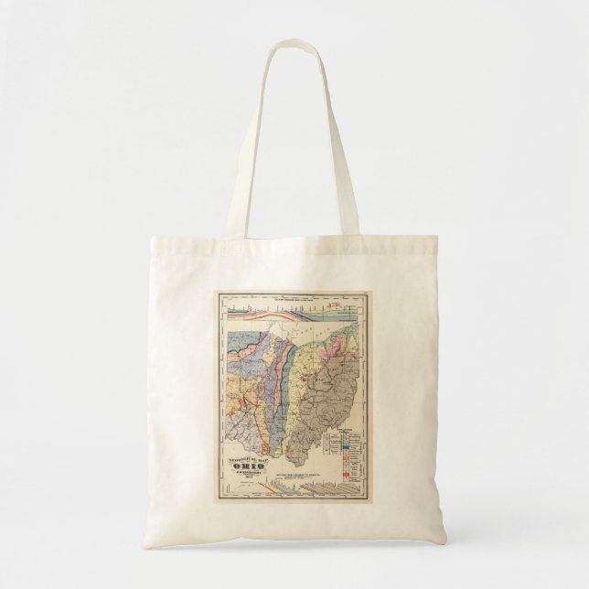 Bolsa Tote Mapa geológico de Ohio (Frente)
