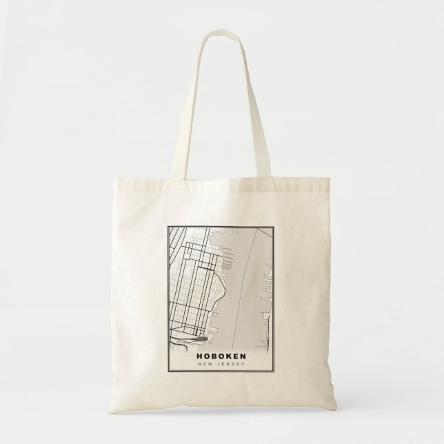 Bolsa Tote Mapa Hoboken (Frente)