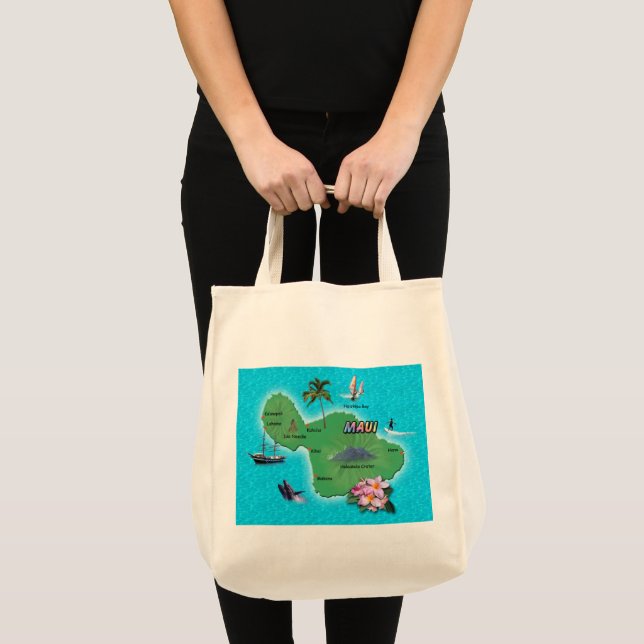 Bolsa Tote Mapa Maui (Frente (produto))