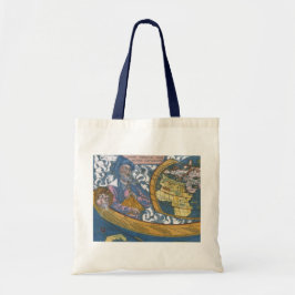 Bolsa Tote Mapa Mundial Antigo com Claudius Ptolemy, 1507