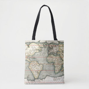 Bolsa Tote Mapa Mundial Antigo por Abraham Ortelius 1587–1595