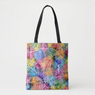 Bolsa Tote Mapa municipal de Dallas EUA
