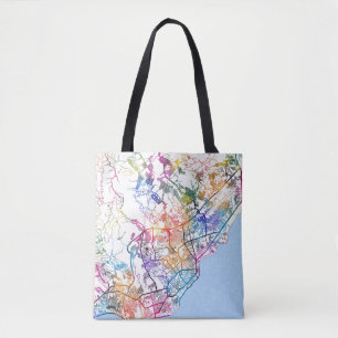 Bolsa Tote Mapa municipal de Davao Filipinas
