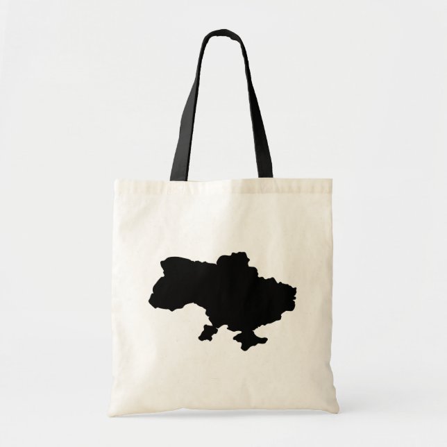 Bolsa Tote Mapa negro ucraniano (Frente)