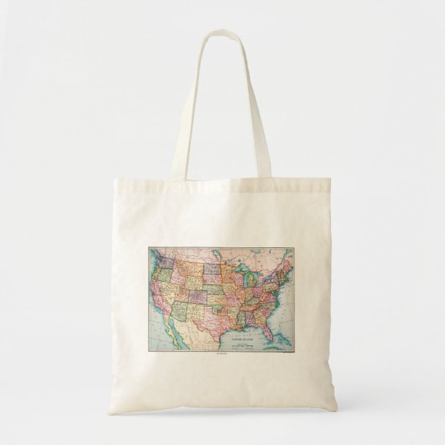 Bolsa Tote Mapa: Os Estados Unidos, 1905 (Frente)