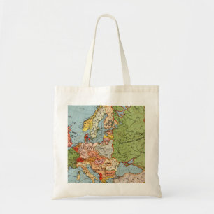 Bolsa Tote Mapa Padrão da Europa de Bacon do século XX na Eur