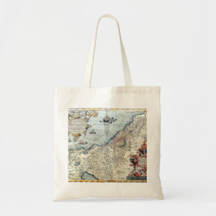 Bolsa Tote Mapa pictórico vintage da Palestina