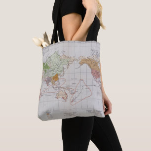 Bolsa Tote Mapa que mostra as línguas do mundo