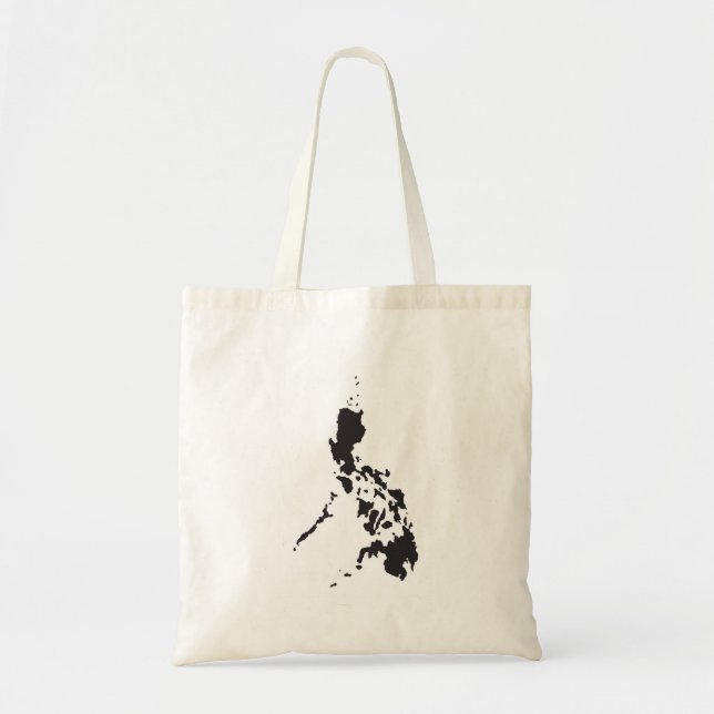Bolsa Tote Mapa Silhuette Das Filipinas (Frente)