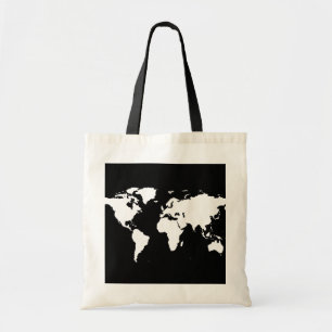 Bolsa Tote mapas mundiais - cor personalizável