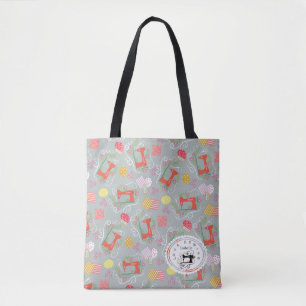 Bolsa Tote Máquina de Costura Cinza Amor