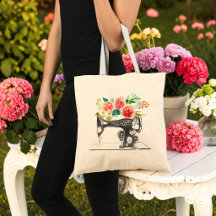 Máquina de Costura Preta de Quilting Alfaiate Flor