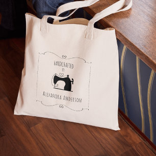 Bolsa Tote Máquina de Costura Vintage Simples Artesanato Feit