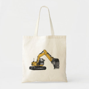 Bolsa Tote Máquina escavadora amarela grande