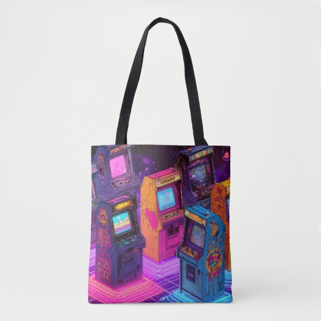 Bolsa Tote Máquinas De Arcade Retro (Frente)