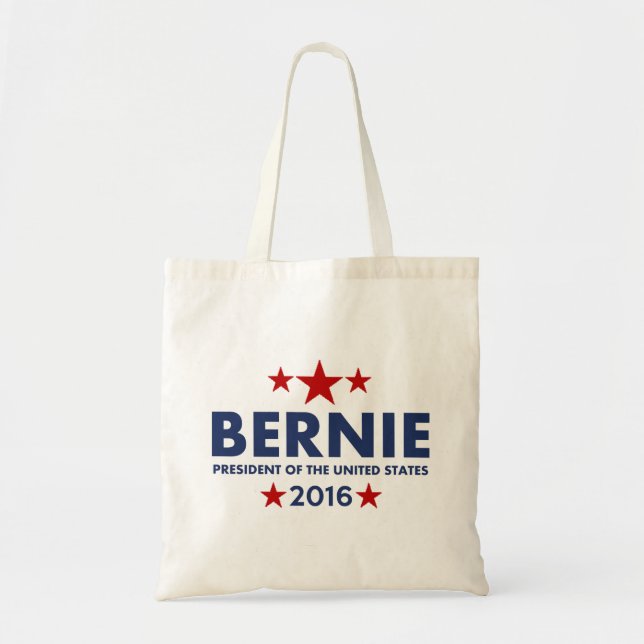 Bolsa Tote Máquinas de lixar de Bernie para o presidente 2016 (Frente)