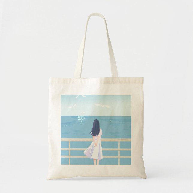 Bolsa Tote Mar de Serenidade (Versão Garota) (Frente)