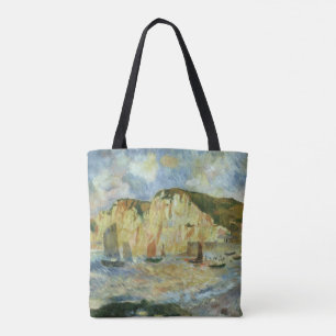 Bolsa Tote Mar e Falésias por Pierre Renoir, Arte Fina Vintag