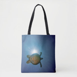Bolsa Tote Mar subaquático de Turtle Andaman, Tailândia