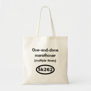 Bolsa Tote marathoner completo Um-e-feito (tempos múltiplos)