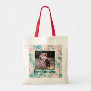 Bolsa Tote Marble Best Mamãe Rosa e Azul Tote Bag