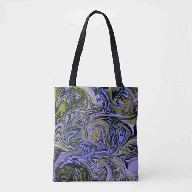 Bolsa Tote Marble Forms – Violet & Gold Mystic Energy (Frente)