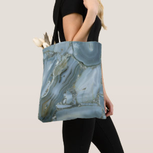 Bolsa Tote Marble Stone Azul