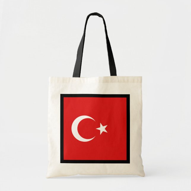 Bolsa Tote Marca de Bandeira Turquia (Frente)