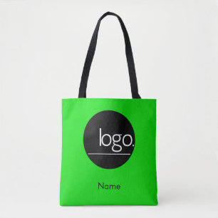 Bolsa Tote Marca DE NEGÓCIOS DE LOGOTIPOS VERDE DE CAPTURA DE