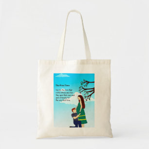 Bolsa Tote Marca de Toque da Primeira Vez