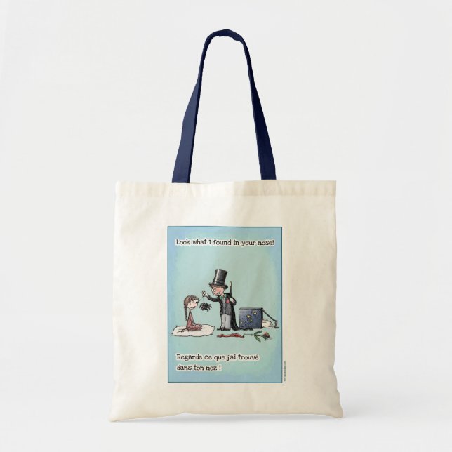 Bolsa Tote Marca de Tote Bilíngue do Truque Mágico (Frente)