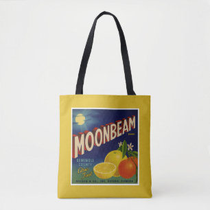 Bolsa Tote Marca do feixe de luz   Rótulo de Citrus Vintage