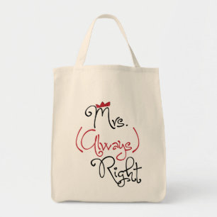 Bolsa Tote Marca Personalizada Sra. Sempre Direita