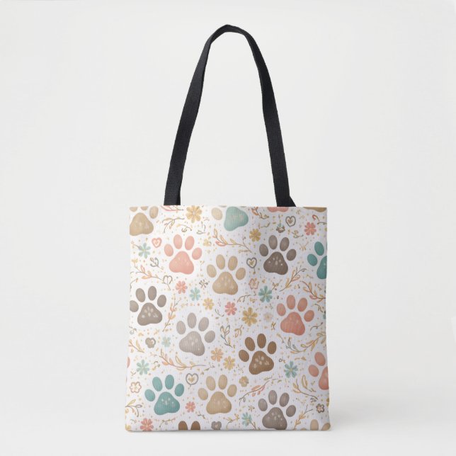 Bolsa Tote Marcas de Pata Fofas (Frente)
