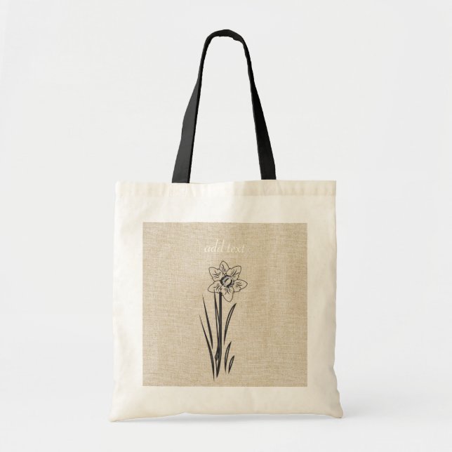 Bolsa Tote Marcha de Nascimento Flower Daffodil (Frente)